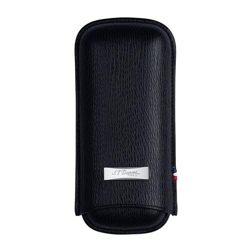 180321 Black Contraste Leather Ajustable 2 Short Cigar Case