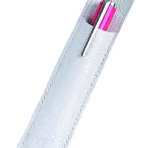 92028 Mini White leather Pen Slot