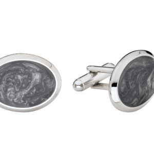 BCL-1001R Black and Grey Swirl Cufflinks