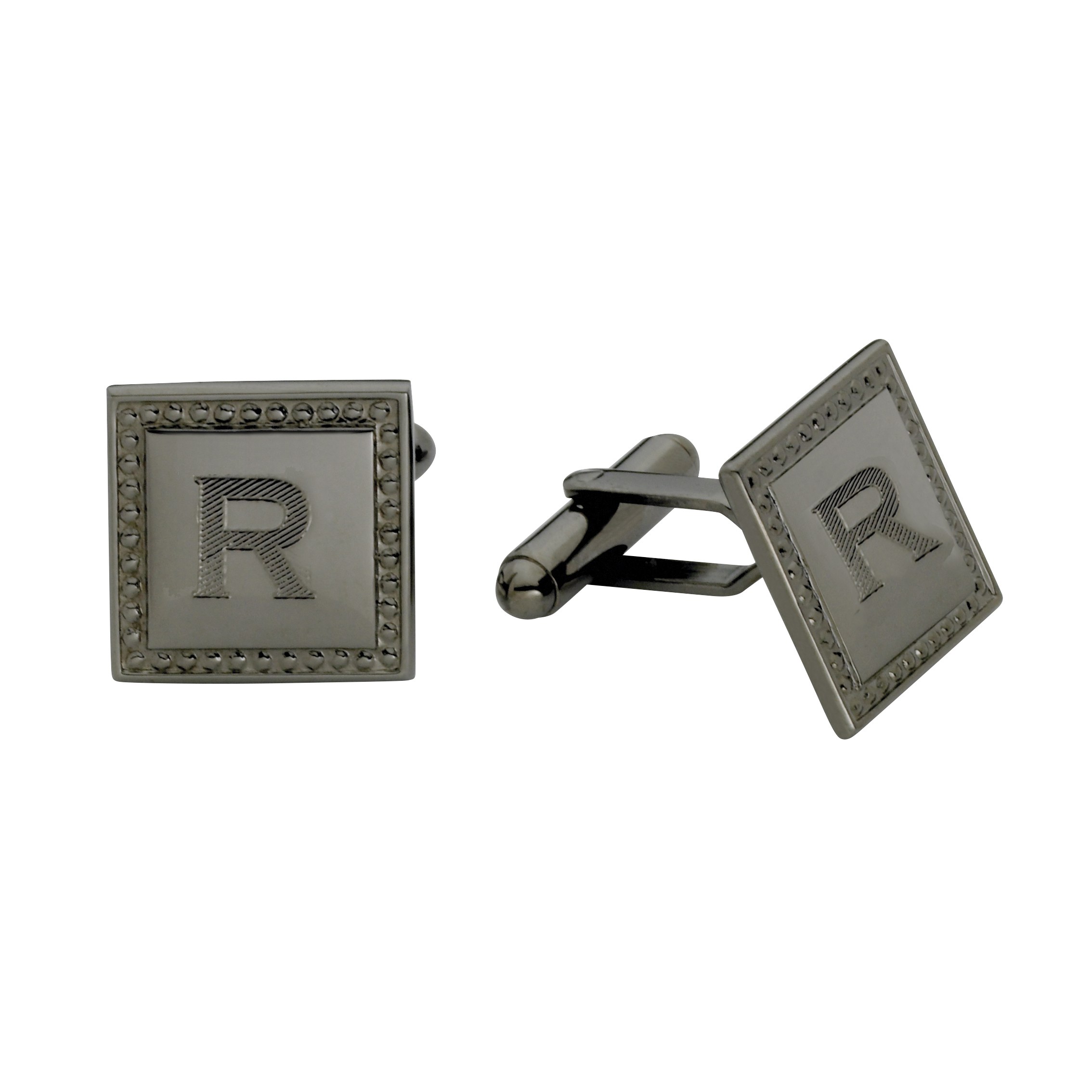 BCL-7021H Men's Square Gun Metal Cufflinks