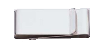 BMC-134R Rhodium Plated Base Metal Double Folded Money Clip