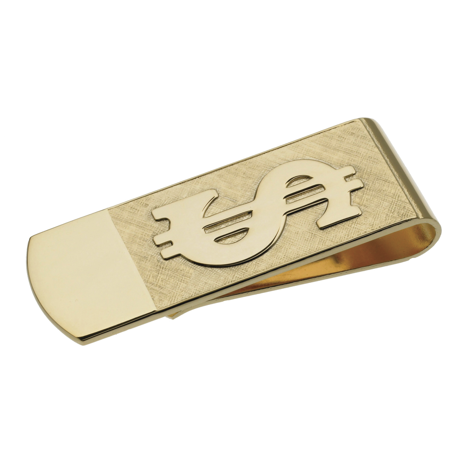 BMC-7012 Dollar Sign Money Clip in Gold Electroplated Finish