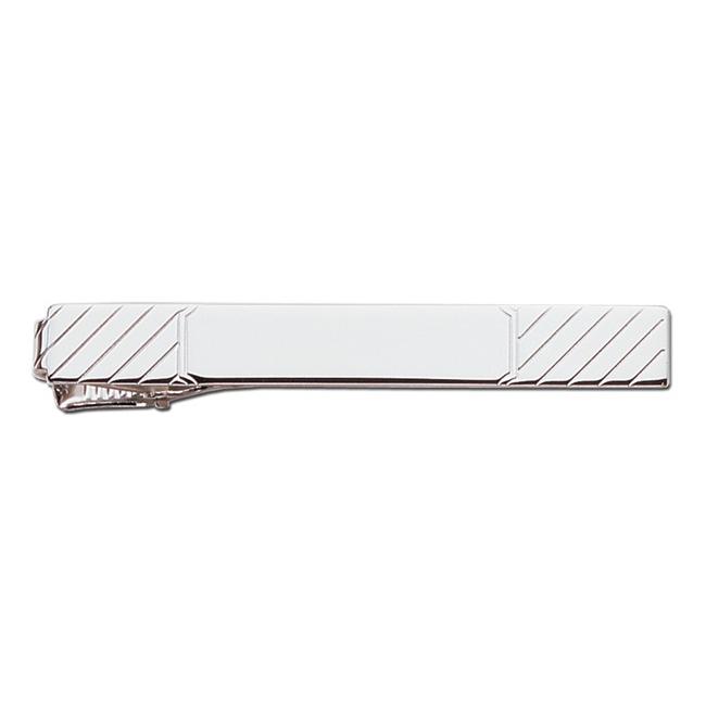 BTB-301R 23 Karat Gold and Rhodium Electroplate Decorative Tie Clip