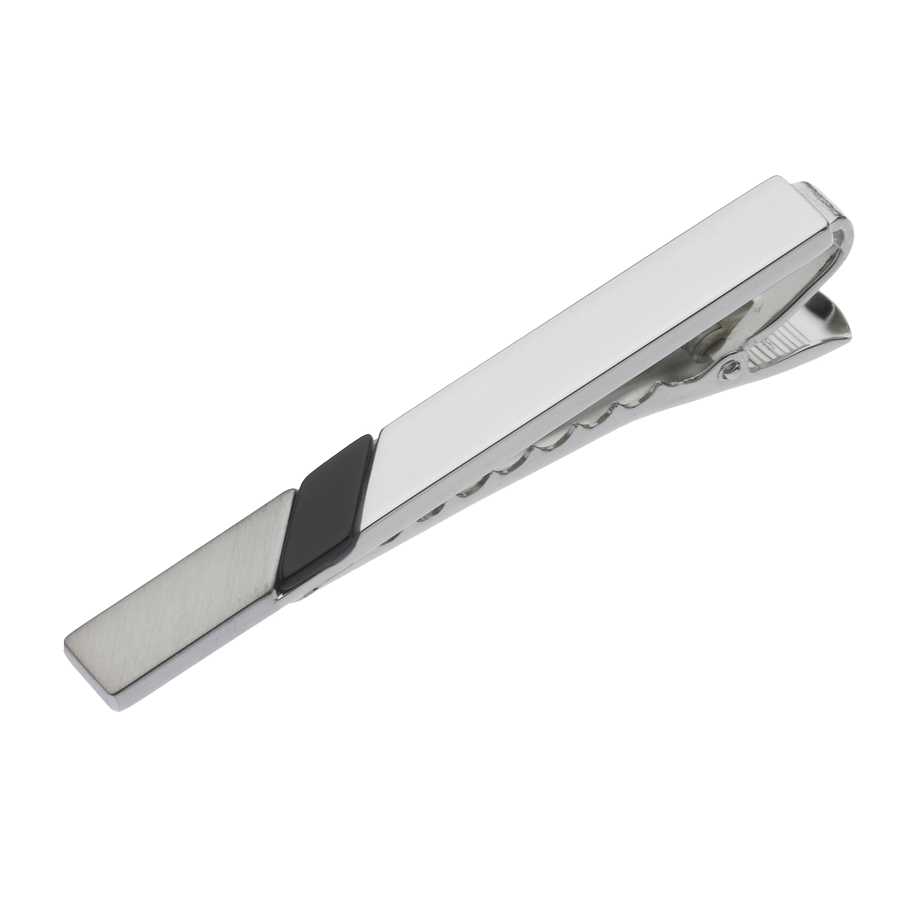 BTB-7000R Two Tone Tie Bar with Genuine Black Onyx