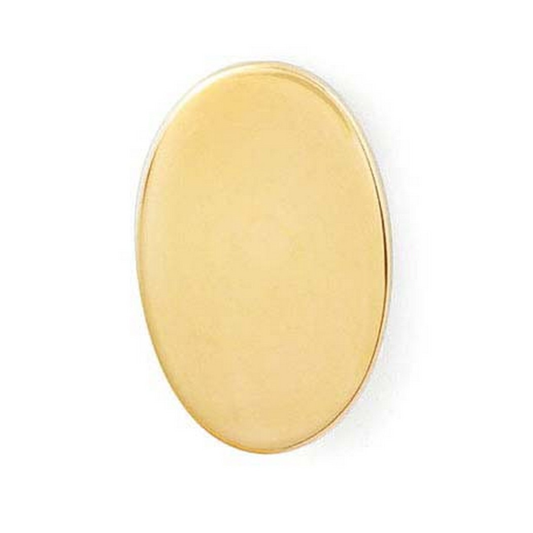 BTT-136 23 Karat Gold and Rhodium Electroplate Decorative Polished Oval Tie Tac
