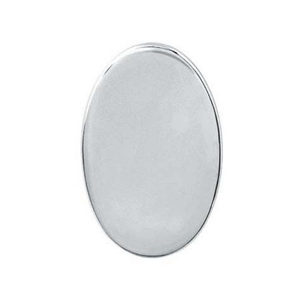 BTT-136R 23 Karat Gold and Rhodium Electroplate Decorative Polished Oval Tie Tac