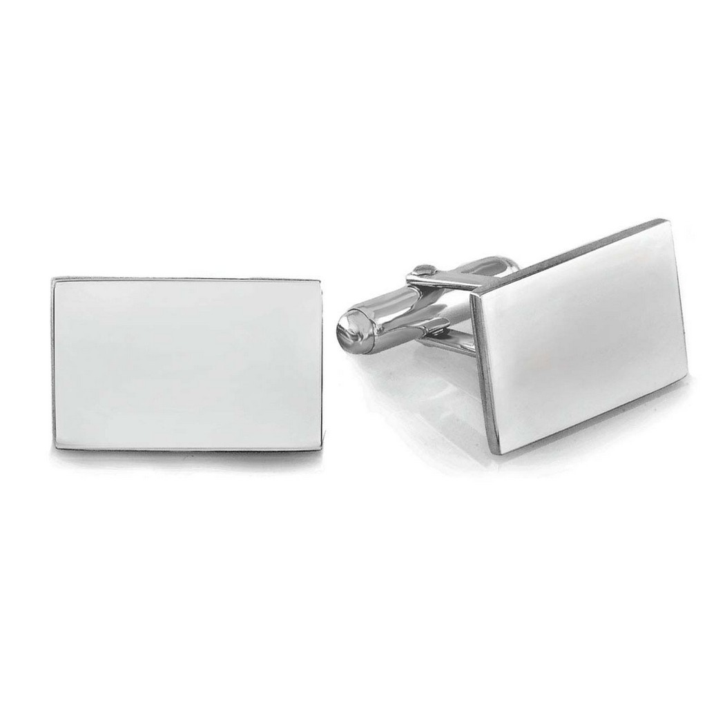 SCL-311 Sterling Silver Polished Cuff Links