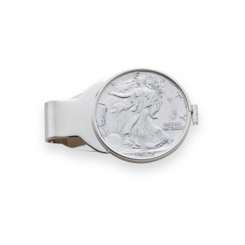 SMC-705 Sterling Silver Walking Liberty Money Clip