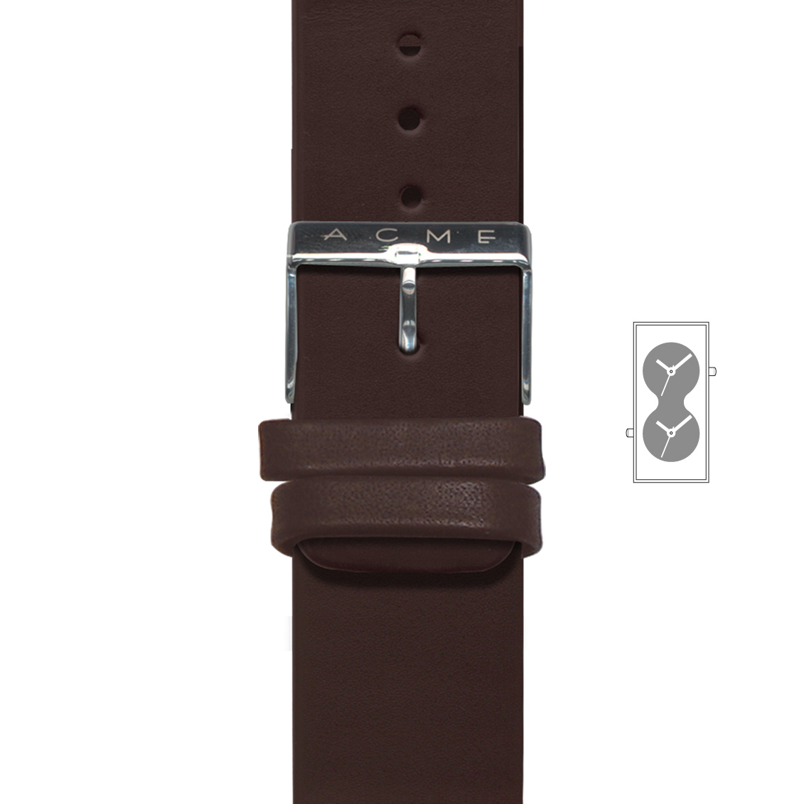 STRAP10 Bi Watch Brown Strap