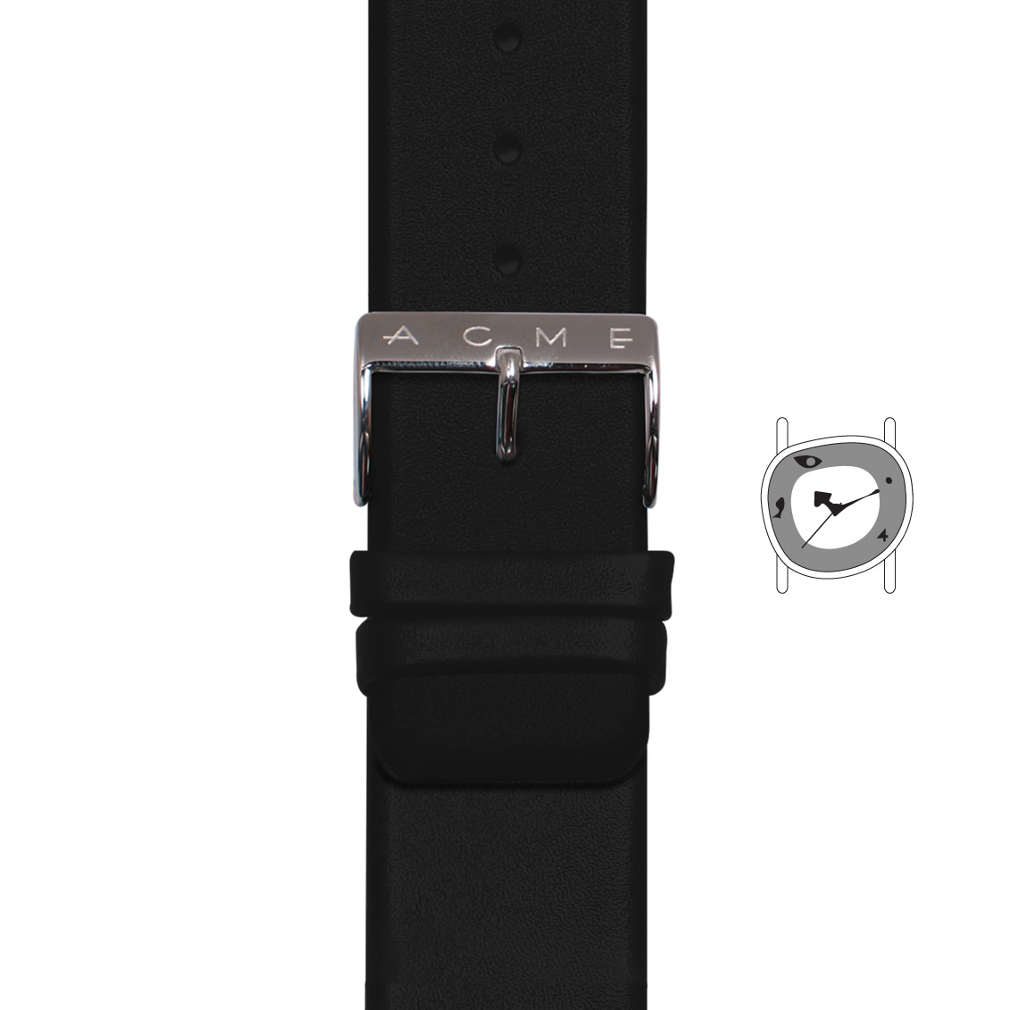STRAP14 Collage Watch Black Strap