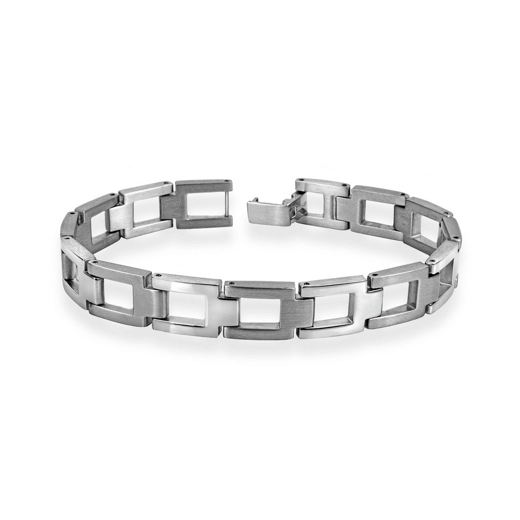 Stainless Steel Decorative Polished 8.5 inch Bracelet - Lumigem