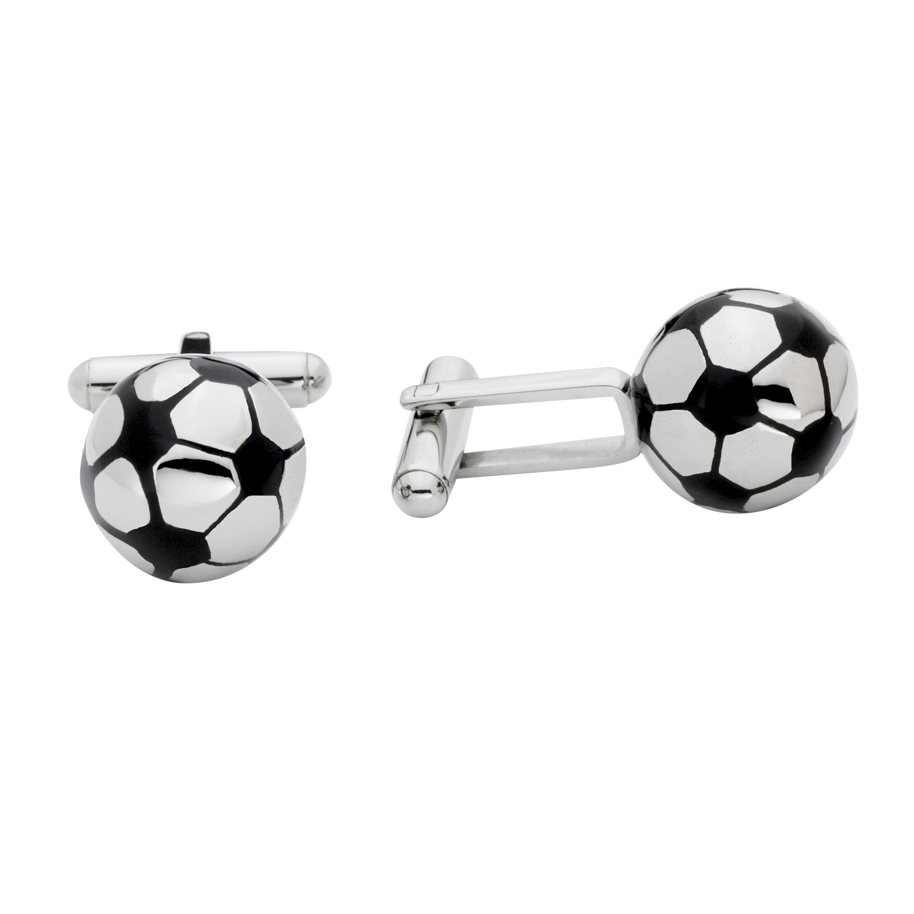 TCL-6008 Stainless Steel Soccer Ball Cufflinks