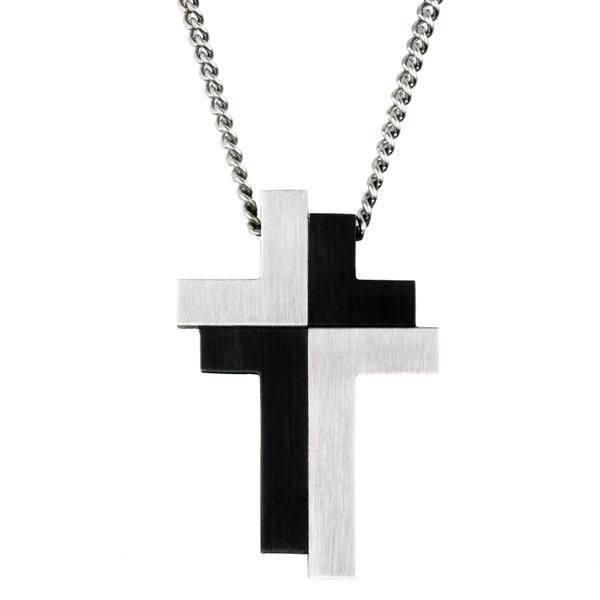 TCR-022 Stainless Steel Cross on 24" Stainless Steel Chain