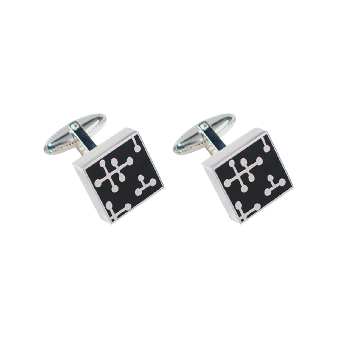 A1E02C Black Dots Cufflinks