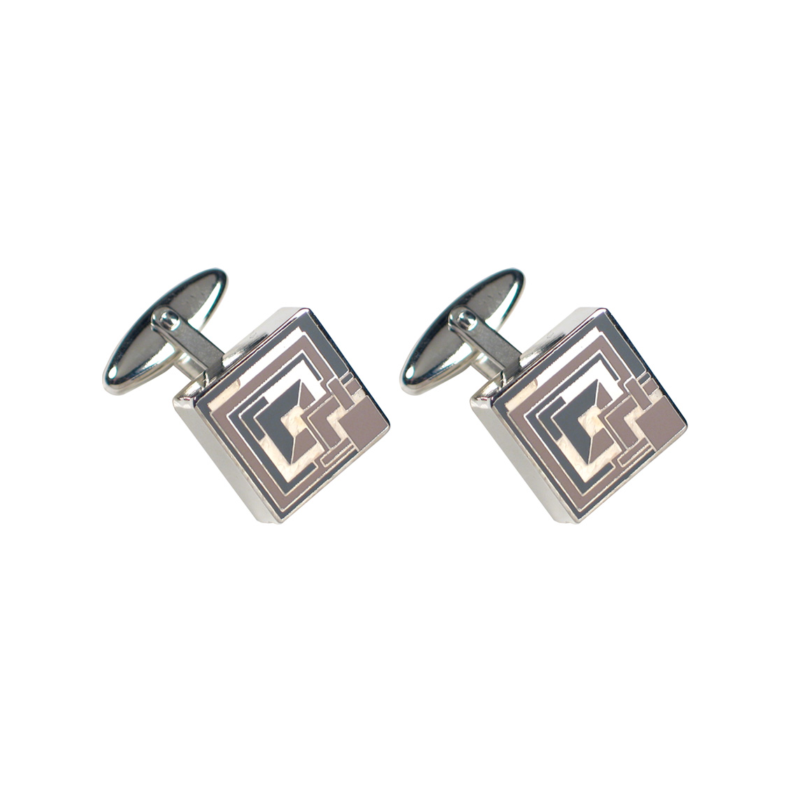 A1W09C Brick Cufflinks