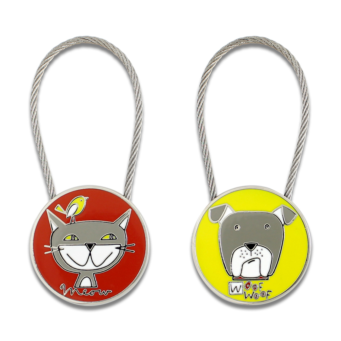 KNW04KR Cats & Dogs Key Ring