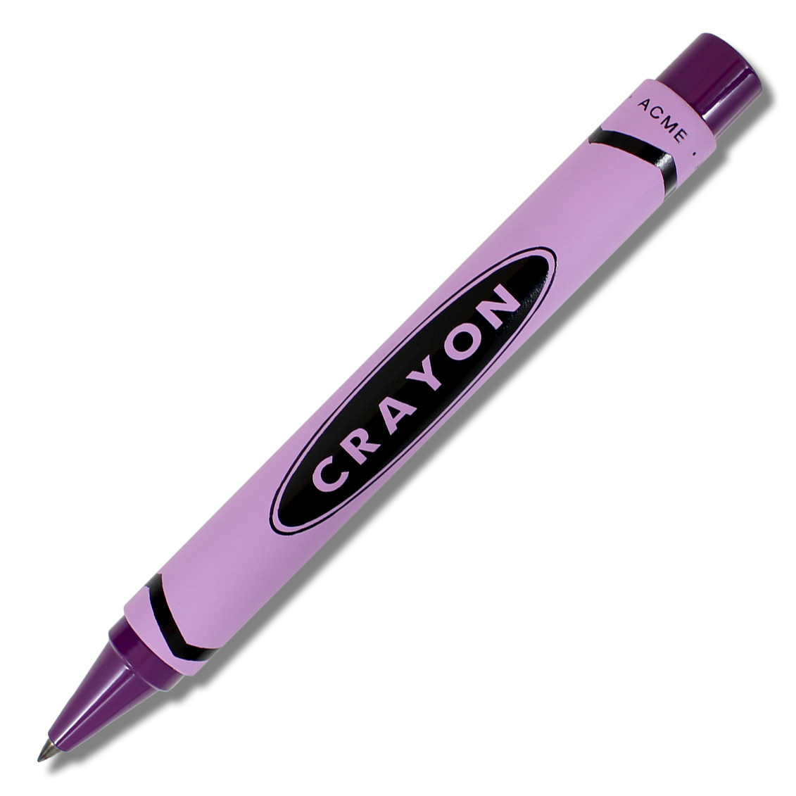 Acme PAcme3PURR Crayon Purple Roller Bal Pen