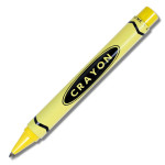 Acme PAcme3YLRR Crayon Yellow Roller Ball Pen