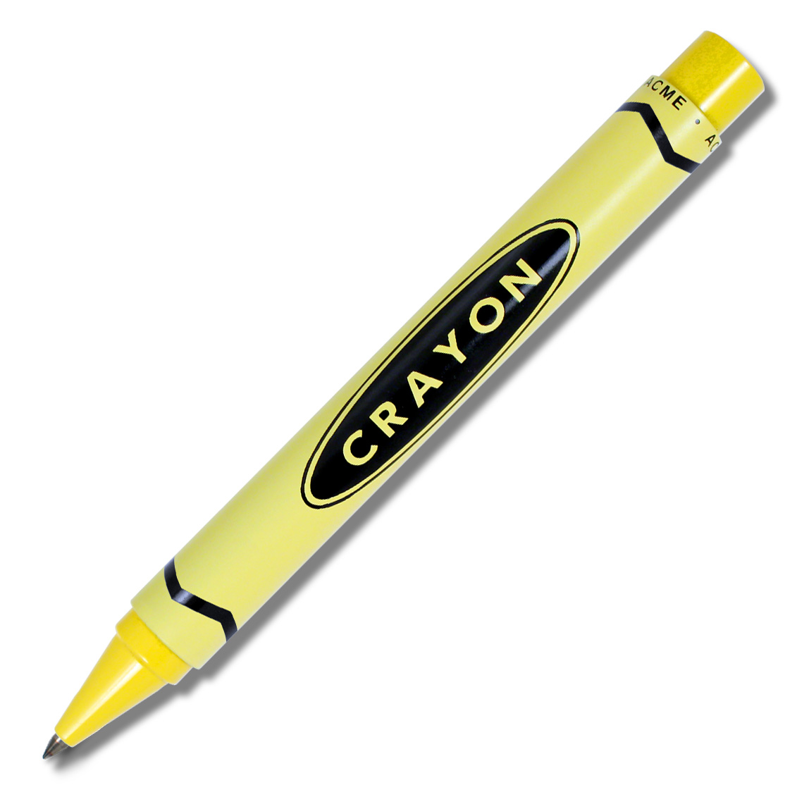 Acme PAcme3YLRR Crayon Yellow Roller Ball Pen