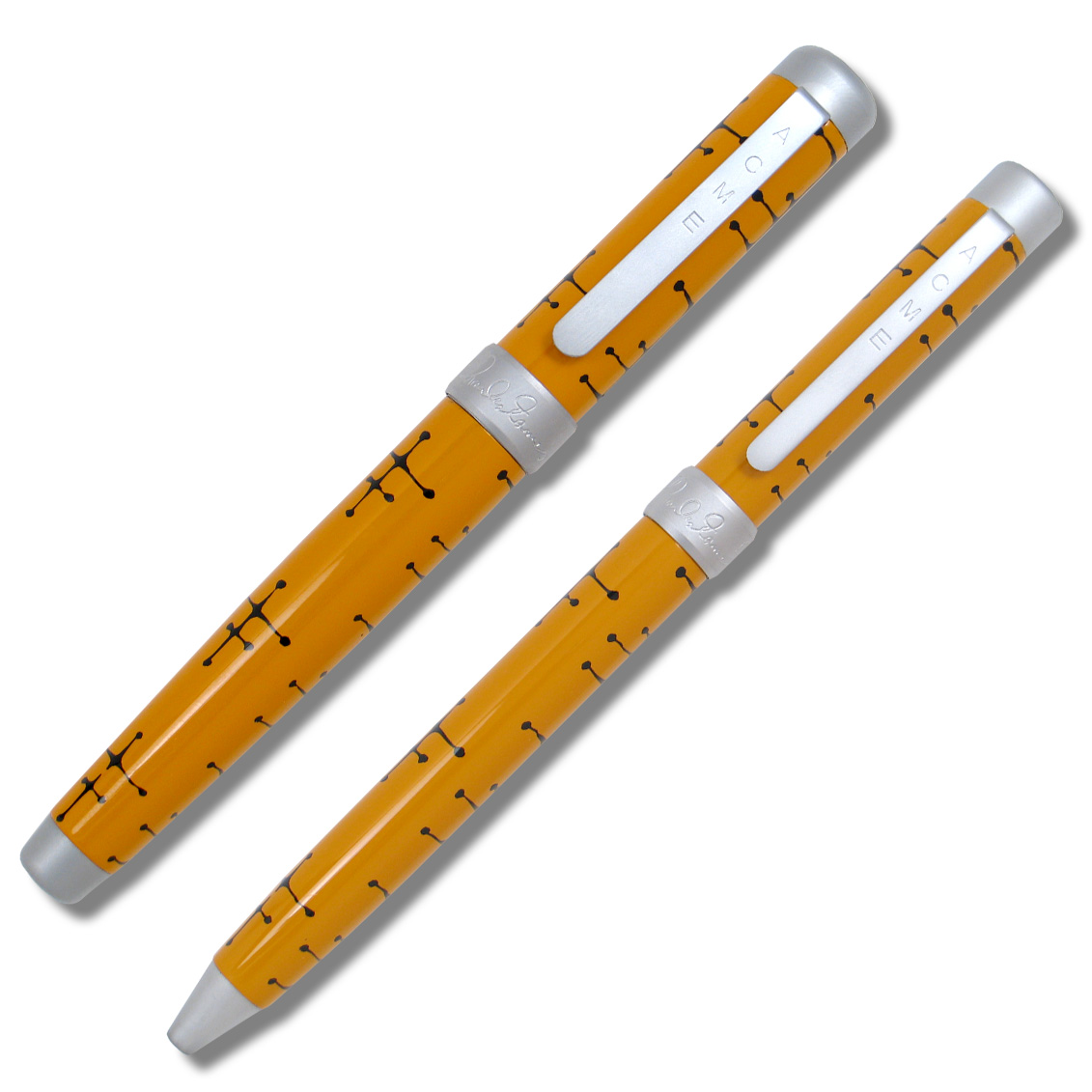 Acme PE08SET Dots Yellow Pen Set